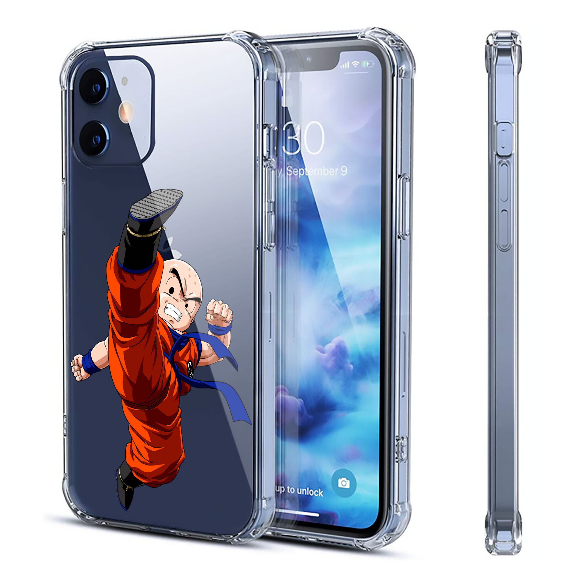 （画像用） ドラゴンボール クリリン DRAGON BALL krillin 【iPhone 12シリーズ対応】透明スマホケース（クリアソフトケース）